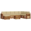 vidaXL Udend&oslash;rs sofagruppe 9 stk. Naturlig og Beige
