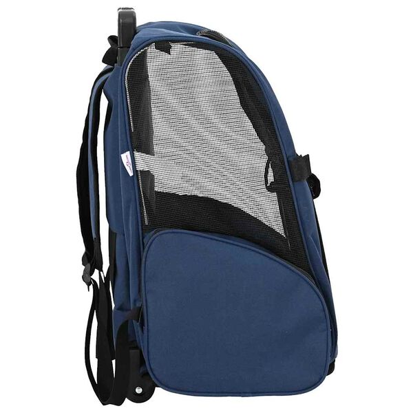 vidaXL kæledyrsvogn 3-i-1 design blå 48x32x(57-106) cm oxfordstof