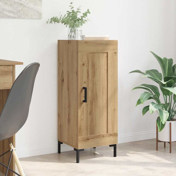 vidaXL Sideboard Olden Artisan Egetr&aelig; 34,5 x 34 x 90 cm