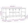 vidaXL tv-bord 100x35x45 cm konstrueret tr&aelig; og jern brun egetr&aelig;sfarve