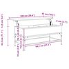 vidaXL sofabord 100x50x45 cm konstrueret træ og metal røget egetræ