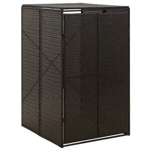 vidaXL skraldespandsskjuler 70x80x117 cm polyrattan sort