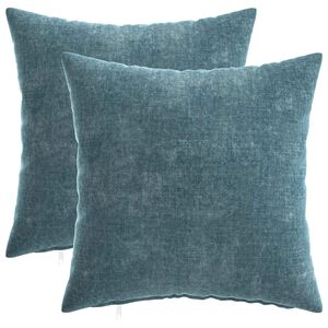 vidaXL Pudebetr&aelig;k 2 stk. HEERLEN Bl&aring; 40 x 40 cm Chenille Stof