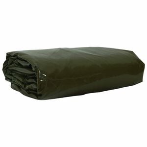 vidaXL Tarpaulin 650g / m&sup2; Oliven gr&oslash;n 3 x 3 m L&aelig;rred med PVC-bel&aelig;gning