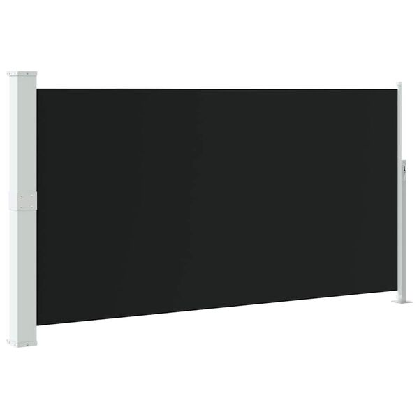 vidaXL sammenrullelig sidemarkise til terrassen 170 x 300 cm sort