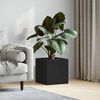 vidaXL Blomsterkasse Sort eg 40 x 38.5 x 40 cm Konstrueret tr&aelig;