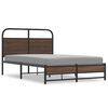 vidaXL sengeramme 120x190 cm uden madras konstrueret tr&aelig; brunt eg