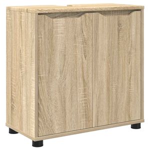 vidaXL Badev&aelig;relse vaskeskab Sonoma eg 60 x 30 x 60 cm Konstrueret tr&aelig;