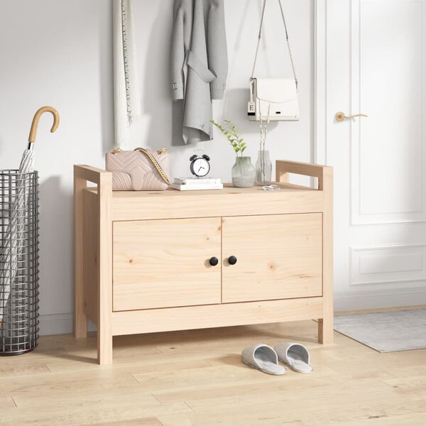 vidaXL entr&eacute;b&aelig;nk 80x40x60 cm massivt fyrretr&aelig;