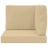 vidaXL Udend&oslash;rs Sofa Pude 3 pcs Beige Polyester