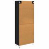 vidaXL Highboard med skuffe Sort eg 69,5 x 34 x 180 cm Konstrueret tr&aelig;