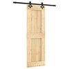 vidaXL Skyded&oslash;r Naturfarvet og sort 70 x 210 cm Massivt Fyrretr&aelig;