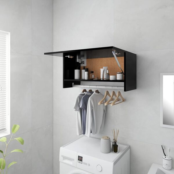 vidaXL garderobe 70x32,5x35 cm konstrueret tr&aelig; sort