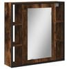 vidaXL badev&aelig;relsesskab + spejl 60x16x60 cm konstrueret tr&aelig; r&oslash;get eg