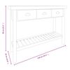 vidaXL konsolbord 110x35x80 cm massivt fyrretræ