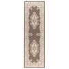 vidaXL Runner T&aelig;ppe FLORNES V&aelig;vet Taupe-m&oslash;nster 67 x 150 cm PP 7 mm