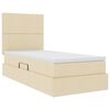 vidaXL Seng med opbevaring og madras Creme 100 x 200 cm Polyester