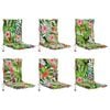 vidaXL Lavrygget stolpude GEMERT 6 stk. 100% polyester Flerfarvet