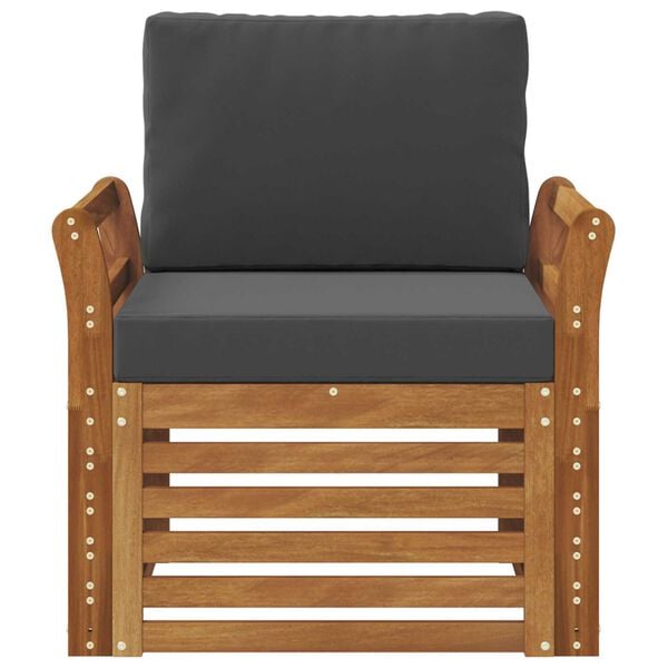 vidaXL Udend&oslash;rs sofagruppe Soli Akacietr&aelig; og polyester Naturfarvet