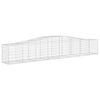 vidaXL buet gabionkurv 400x50x60/80 cm galvaniseret jern