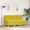vidaXL Modulsofa enhed uden arme 3 pcs Gul 55 x 74 x 82 cm Fl&oslash;jl
