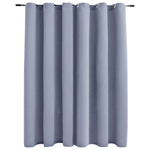 vidaXL m&oslash;rkl&aelig;gningsgardin med metalringe 290 x 245 cm gr&aring;