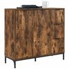 vidaXL Sideboard med skuffe R&oslash;get eg 89,5 x 33 x 82 cm Konstrueret tr&aelig;