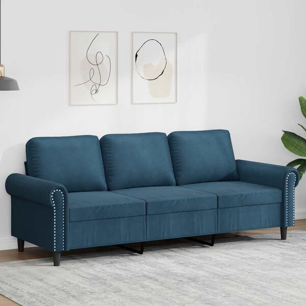vidaXL 3-personers sofa 180 cm velour bl&aring;