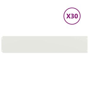 vidaXL pl&aelig;nekanter 30 stk. 20x103 cm koldvalset st&aring;l hvid