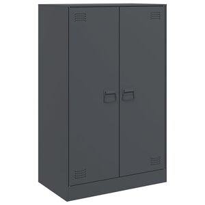 vidaXL skab 67x39x107 cm st&aring;l antracitgr&aring;