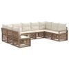 vidaXL Havesofa S&aelig;t 9 stk. Beige polyrattan