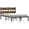 vidaXL sengeramme uden madras 120x190 cm metal r&oslash;get egetr&aelig;sfarve