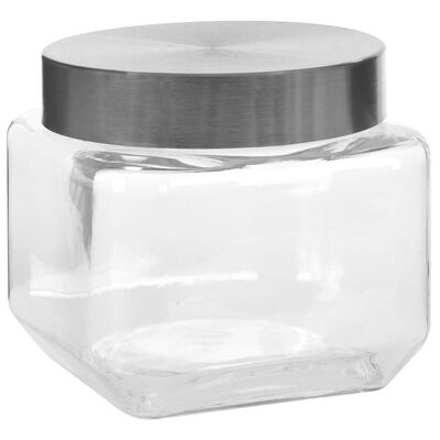 vidaXL opbevaringsglas med sølvfarvet låg 6 stk. 800 ml
