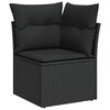 vidaXL Havesofa S&aelig;t 8 pcs Sort polyrattan