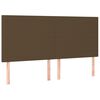 vidaXL sengegavl m&oslash;rkebrun 180x5x118/128 cm stof