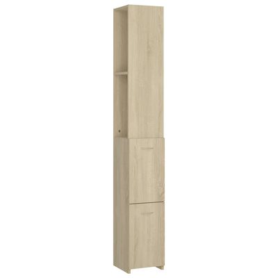 vidaXL badeværelsesskab 25x26,5x170 cm konstrueret træ sonoma-eg