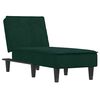 vidaXL chaiselong velour m&oslash;rkegr&oslash;n