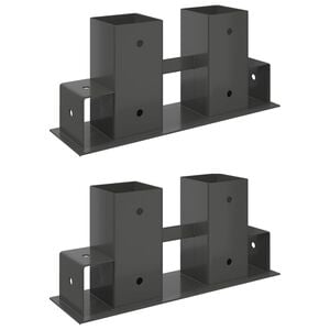 Br&aelig;nde stakkehj&aelig;lp 2 pcs Antracit 34 x 10 x 15 cm St&aring;l