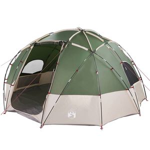vidaXL Camping telt med tag Gr&oslash;n 475 x 475 x 235 cm Polyester