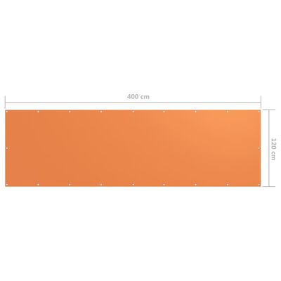 vidaXL altanafskærmning 120x400 cm oxfordstof orange