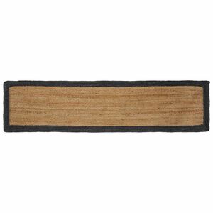 vidaXL Omr&aring;de t&aelig;ppe M&oslash;rkegr&aring; 60 x 200 cm Jute