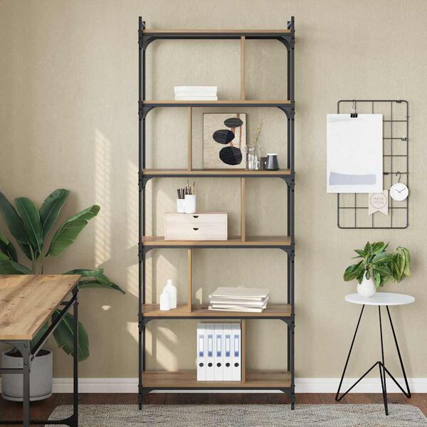 vidaXL Bogreol artisan eg 76 x 32 x 192 cm Konstrueret tr&aelig;