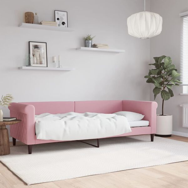 vidaXL daybed 80x200 cm velour pink