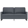 vidaXL 2-personers sofa 140 cm fl&oslash;jl m&oslash;rkegr&aring;