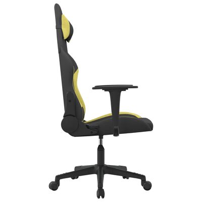 vidaXL gamingstol med massagefunktion stof sort og lysegrøn