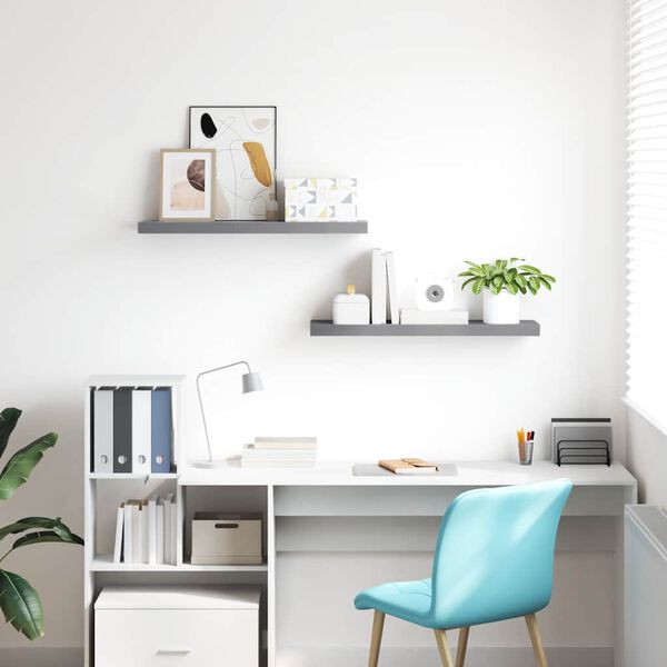 vidaXL v&aelig;ghylder 2 stk. 80x23,5x3,8 cm MDF gr&aring;