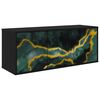 vidaXL V&aelig;gh&aelig;ngt TV Skab WIJHE 102 x 33 x 40 cm Sort eg Konstrueret tr&aelig;