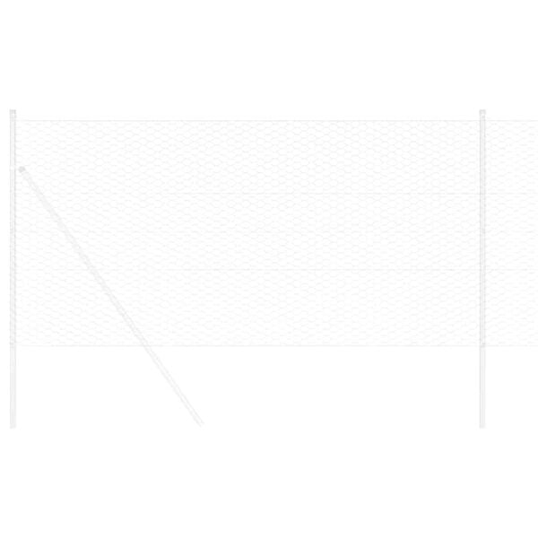 vidaXL Hexagon Hegn S&oslash;lv 1 x 10 m Galvaniseret st&aring;l