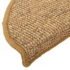 vidaXL trappemåtter 15 stk. 65x21x4 cm sisal halvrund store