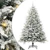 vidaXL Kunstigt pr&aelig;-dekoreret juletr&aelig; med kugles&aelig;t Gr&oslash;n 240 cm
